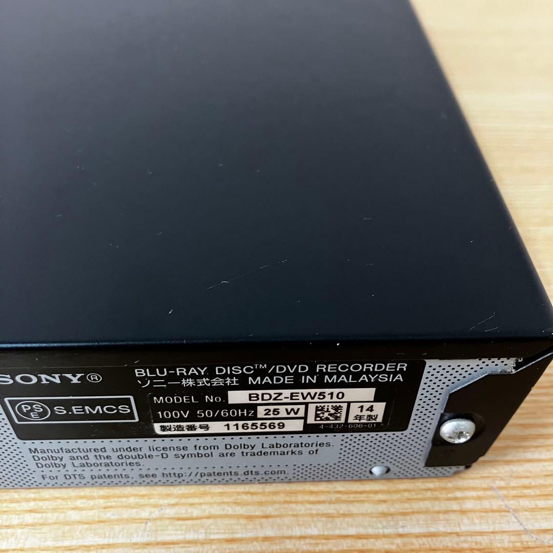SONY Blu-rayレコーダー BDZ-EW510