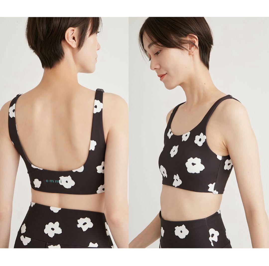 emmi yoga カモミール柄 セット サイズ1 WHT