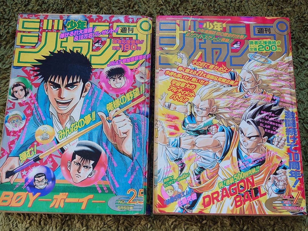 週刊少年ジャンプ 1995年25号 ドラゴンボール最終回号 1995年7号 2冊