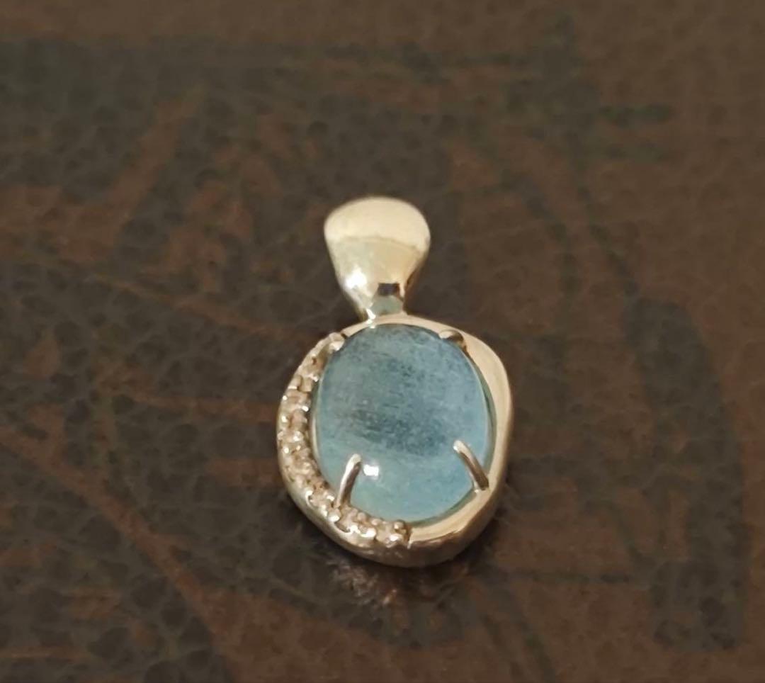 agete アガット <3月誕生石> シルバーアクアマリンチャーム