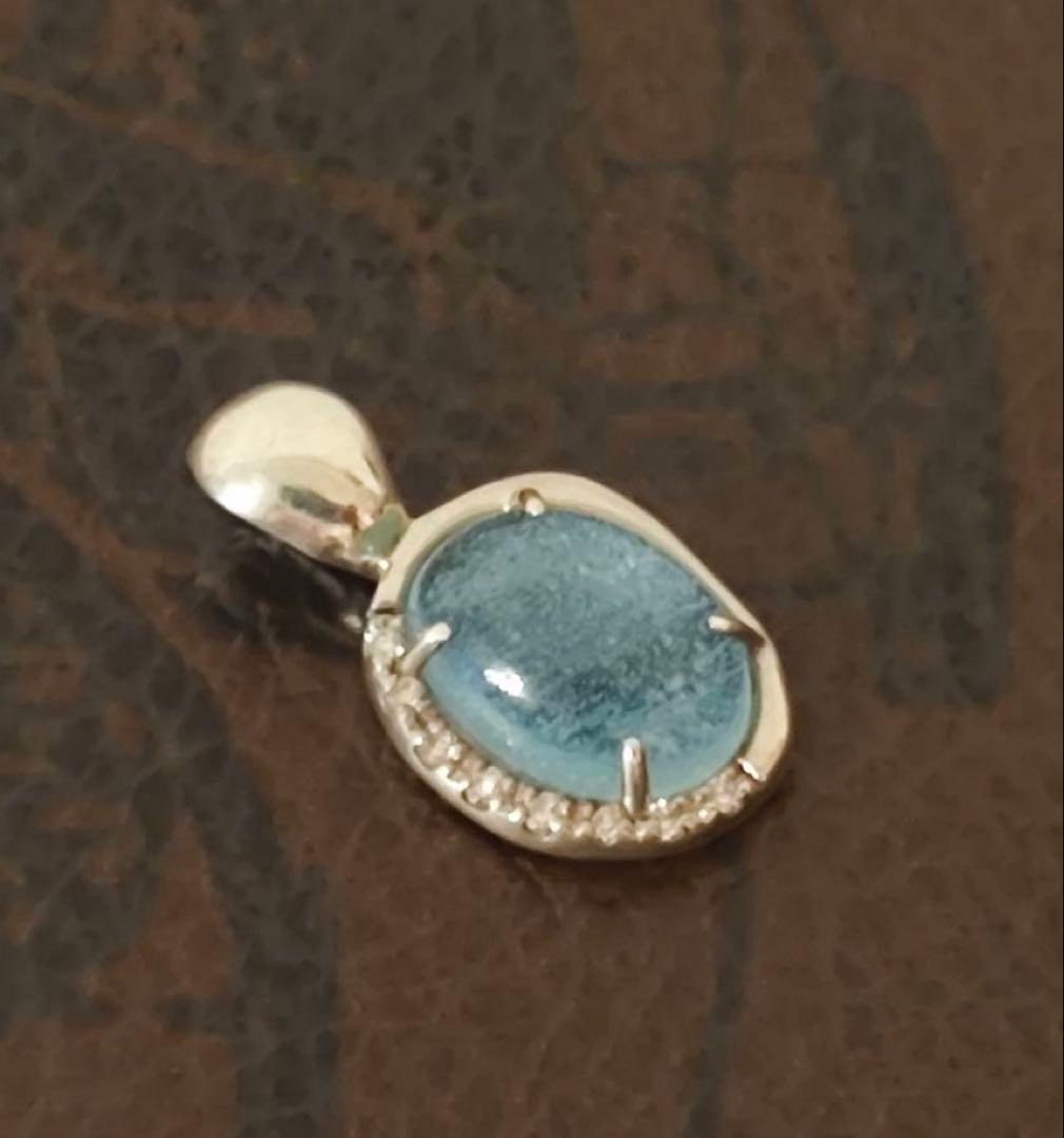 agete アガット <3月誕生石> シルバーアクアマリンチャーム