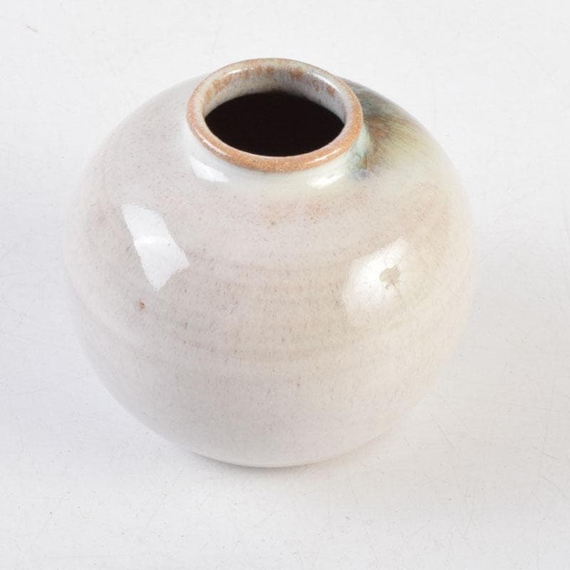 よりまき　茶道具　板谷波山作　素釉　茶入　仕覆付　共箱　D　9192