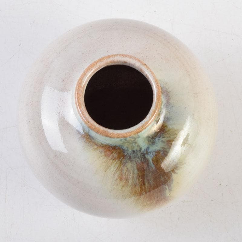 よりまき　茶道具　板谷波山作　素釉　茶入　仕覆付　共箱　D　9192