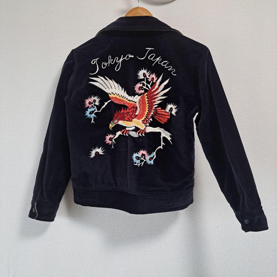美品♡Clover Leaf(東洋エンタープライズ) 鷹刺繍 スカジャン ベロア