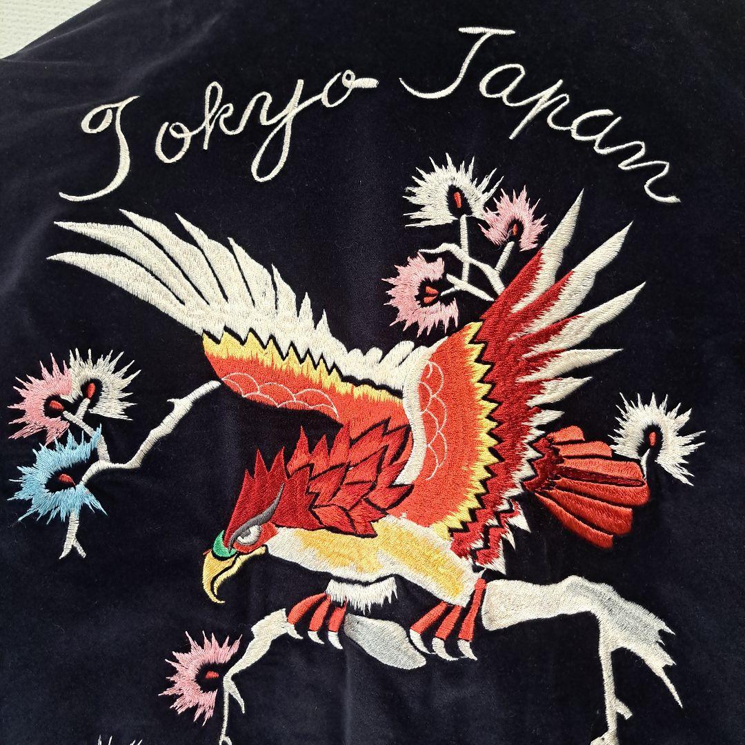 美品♡Clover Leaf(東洋エンタープライズ) 鷹刺繍 スカジャン ベロア