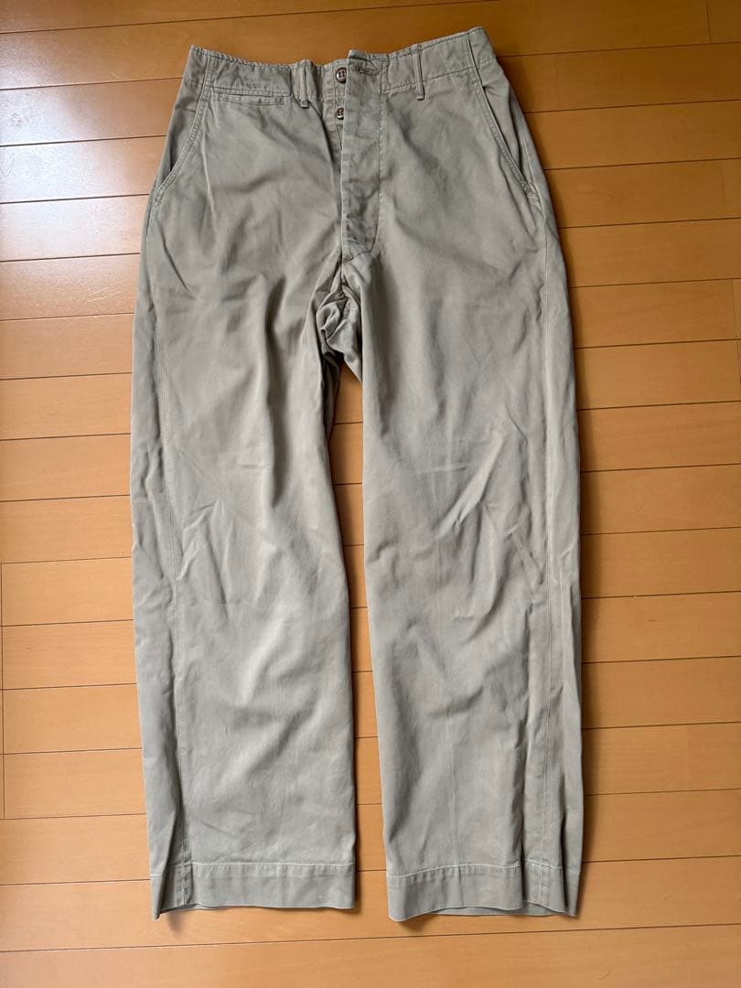 美品　実物　50s usarmy チノ　45カーキ