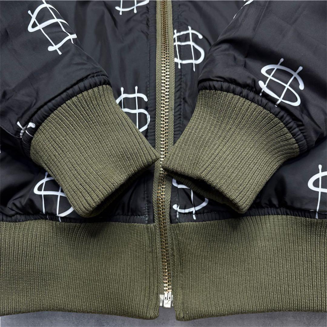 STUSSY ステューシー リバーシブル キルティング MA-1 ドルマーク S