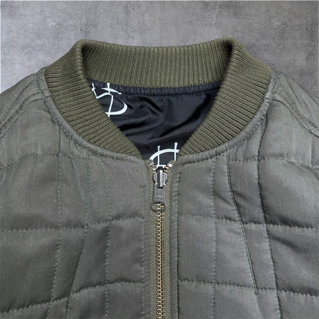 STUSSY ステューシー リバーシブル キルティング MA-1 ドルマーク S