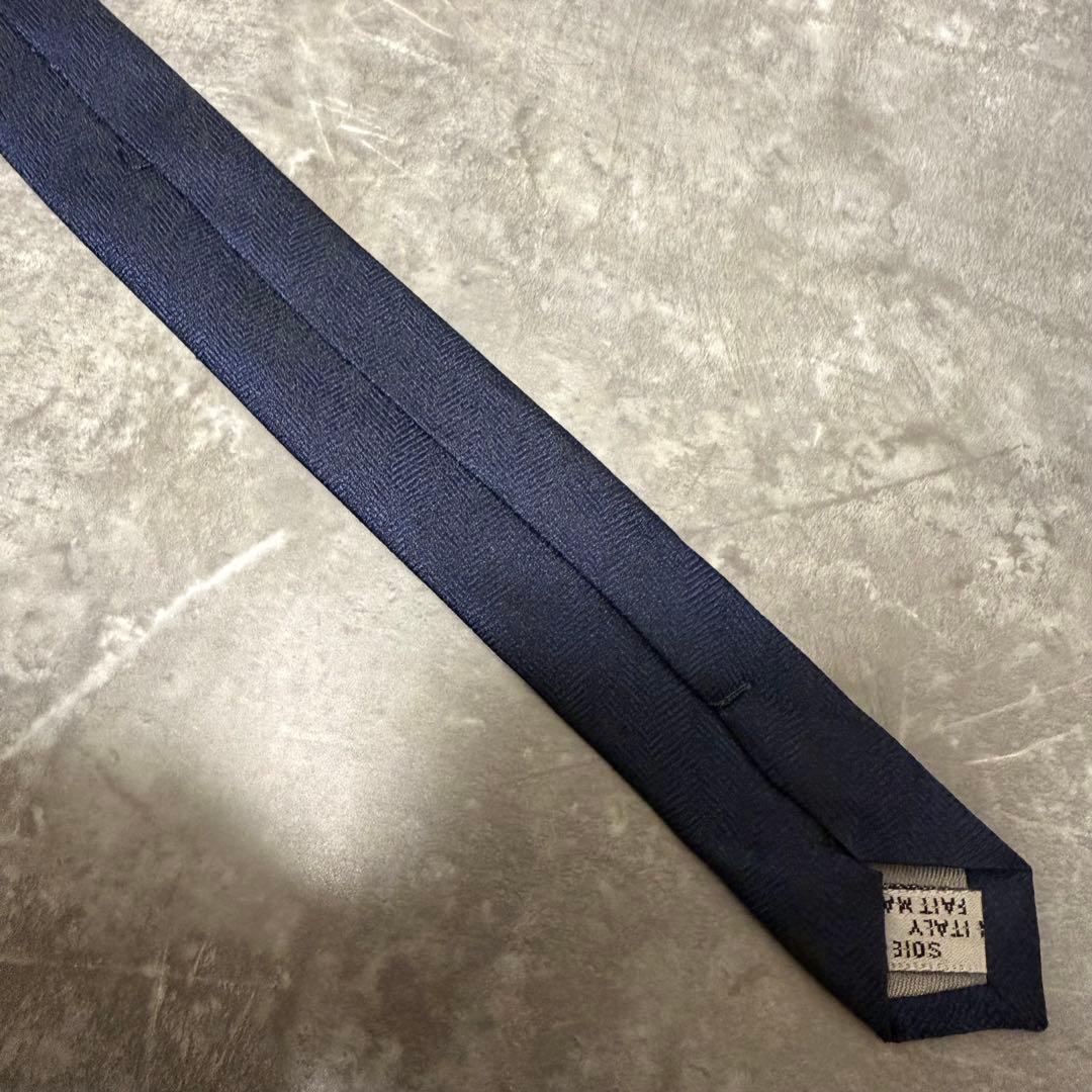 【✨美品✨】Dior ディオール ネクタイ ネイビー ソリッド 無地 希少 紺色