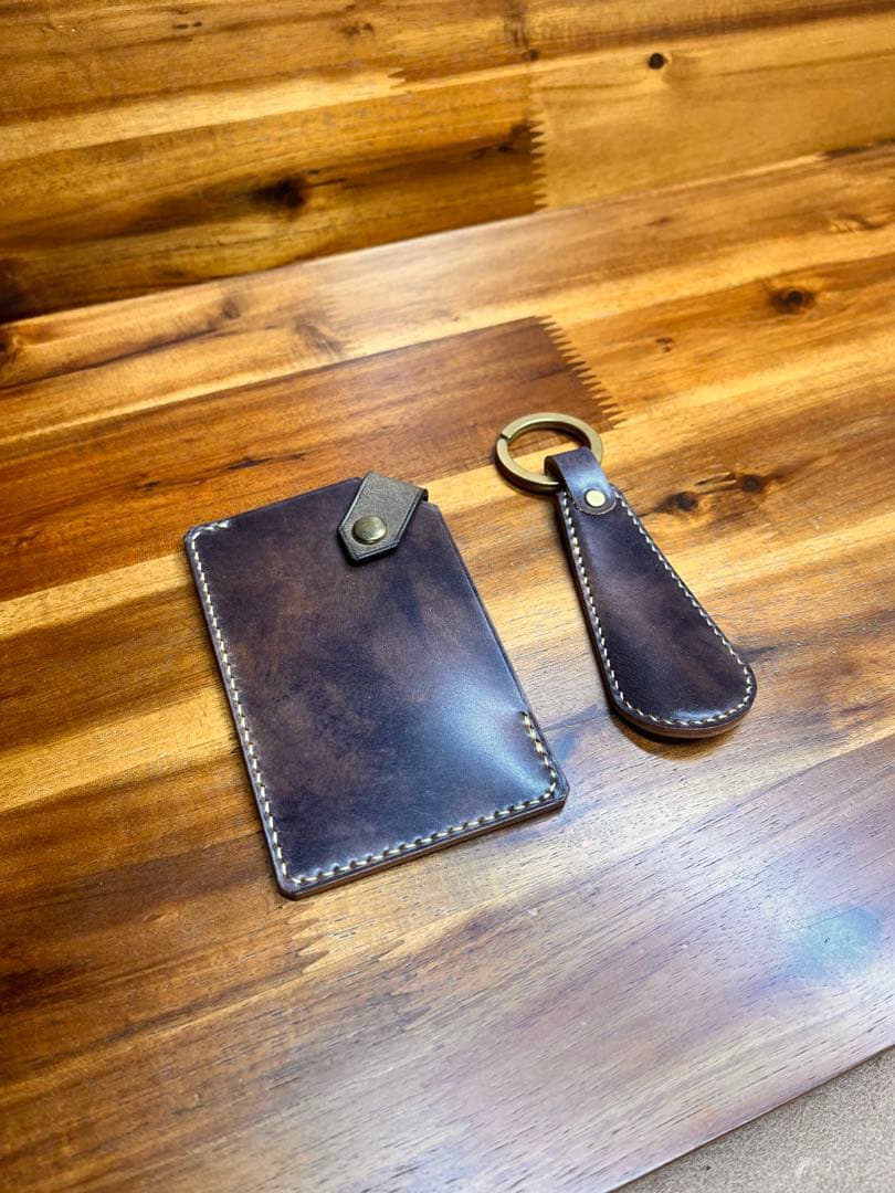 オーダー品　コンパクト財布　ロカドコードバン