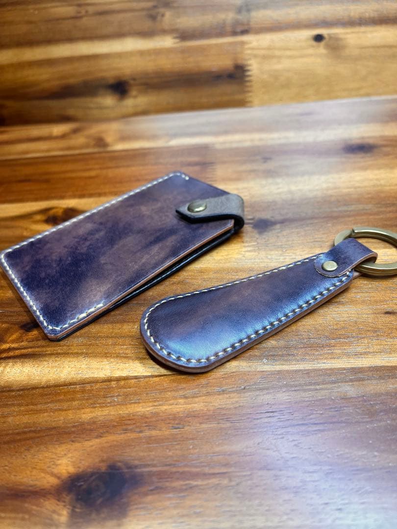 オーダー品　コンパクト財布　ロカドコードバン