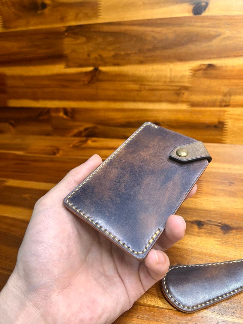 オーダー品　コンパクト財布　ロカドコードバン