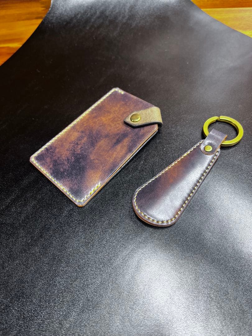 オーダー品　コンパクト財布　ロカドコードバン