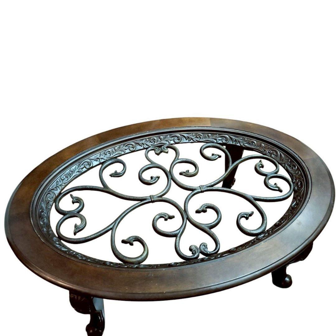 アシュレイ Ashley アンティーク ガラステーブル 家具