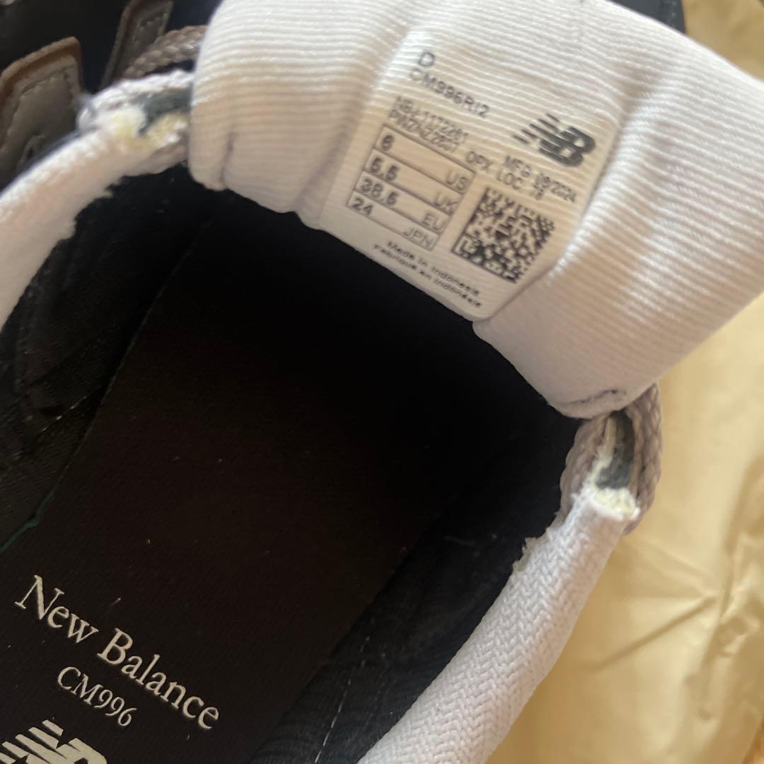 New Balance CM996 ブラックレザー スニーカー