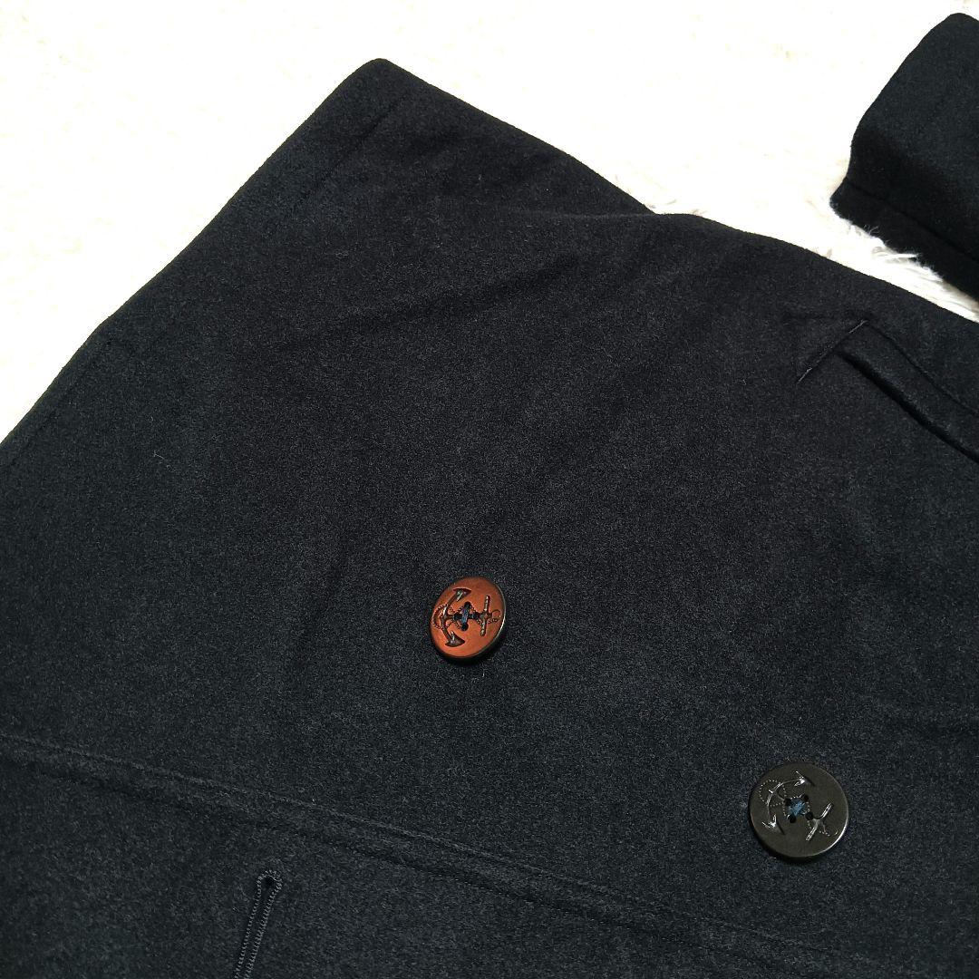 【未使用級】ブルックスブラザーズ ピーコート ダブル ウール ダークネイビー L