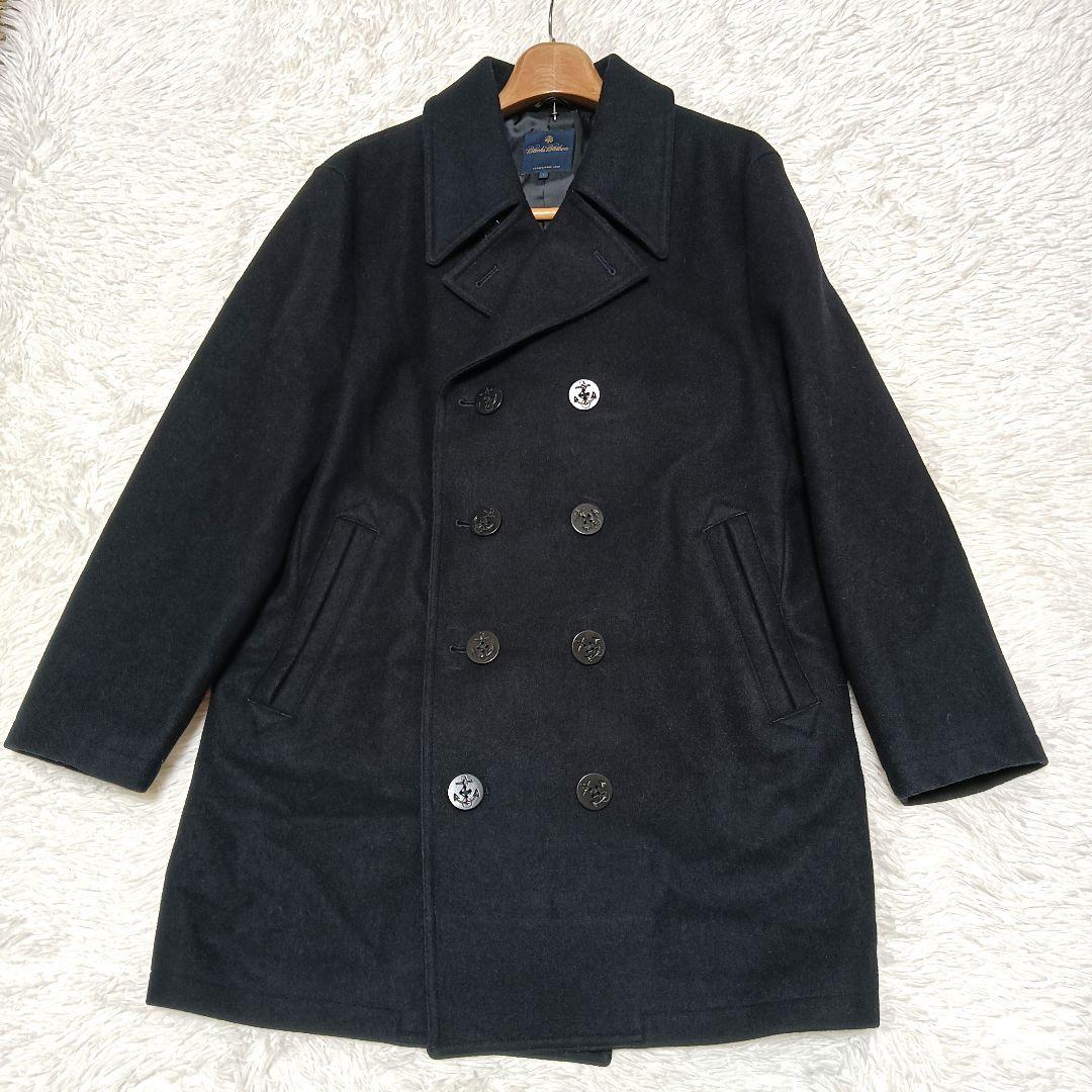 【未使用級】ブルックスブラザーズ ピーコート ダブル ウール ダークネイビー L