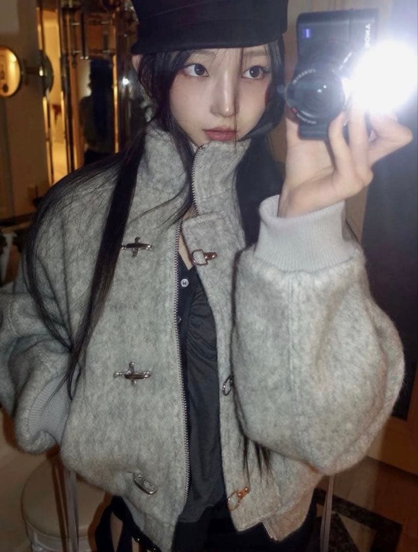 theredthread S clasp balloon blouson グレー