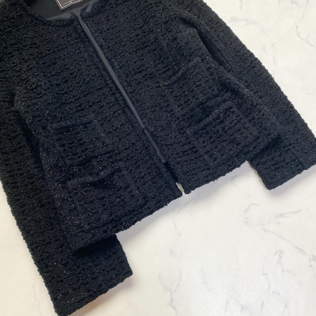 美品✨フォクシー クチュールニット ノーカラージャケット 40 4ポケット