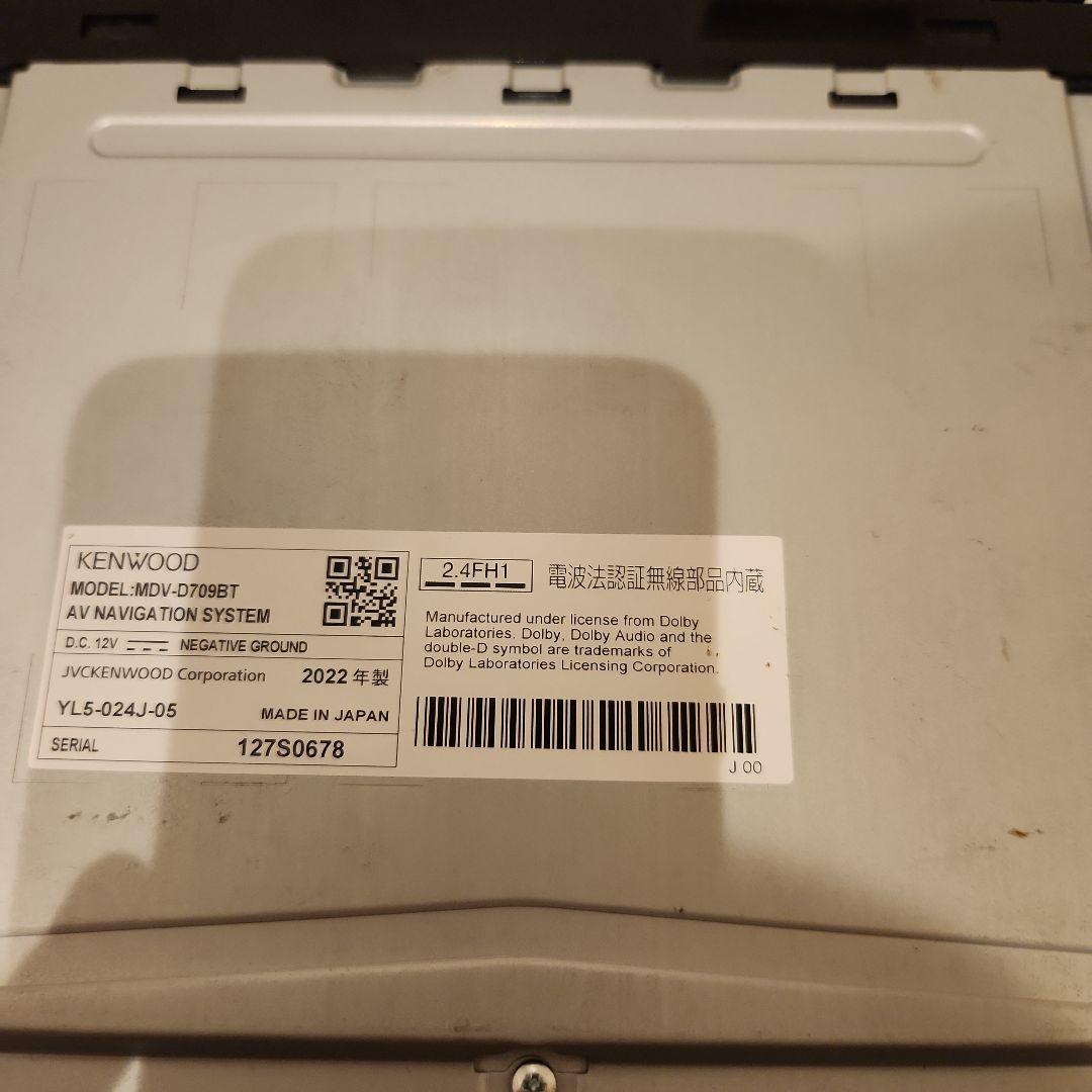 KENWOOD 2022年MDV-D709BT 動作確認済み
