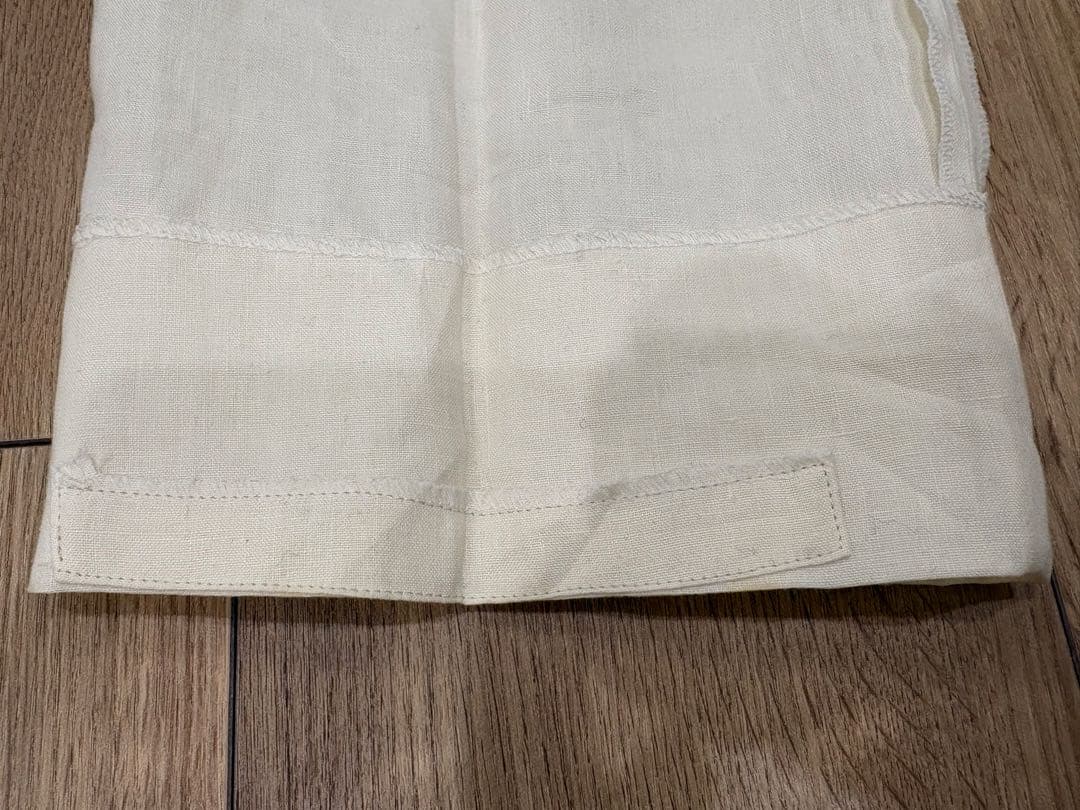 ARMANI COLLEZIONI ホワイト リネンタックパンツ サイズ46