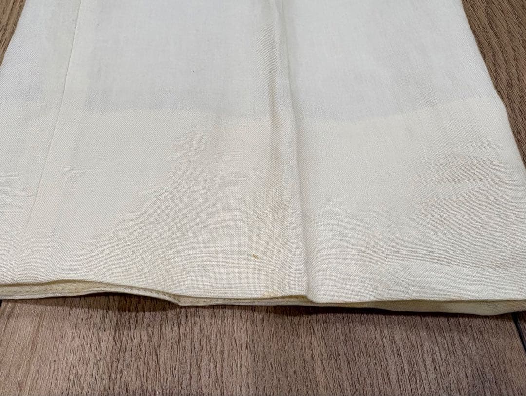 ARMANI COLLEZIONI ホワイト リネンタックパンツ サイズ46