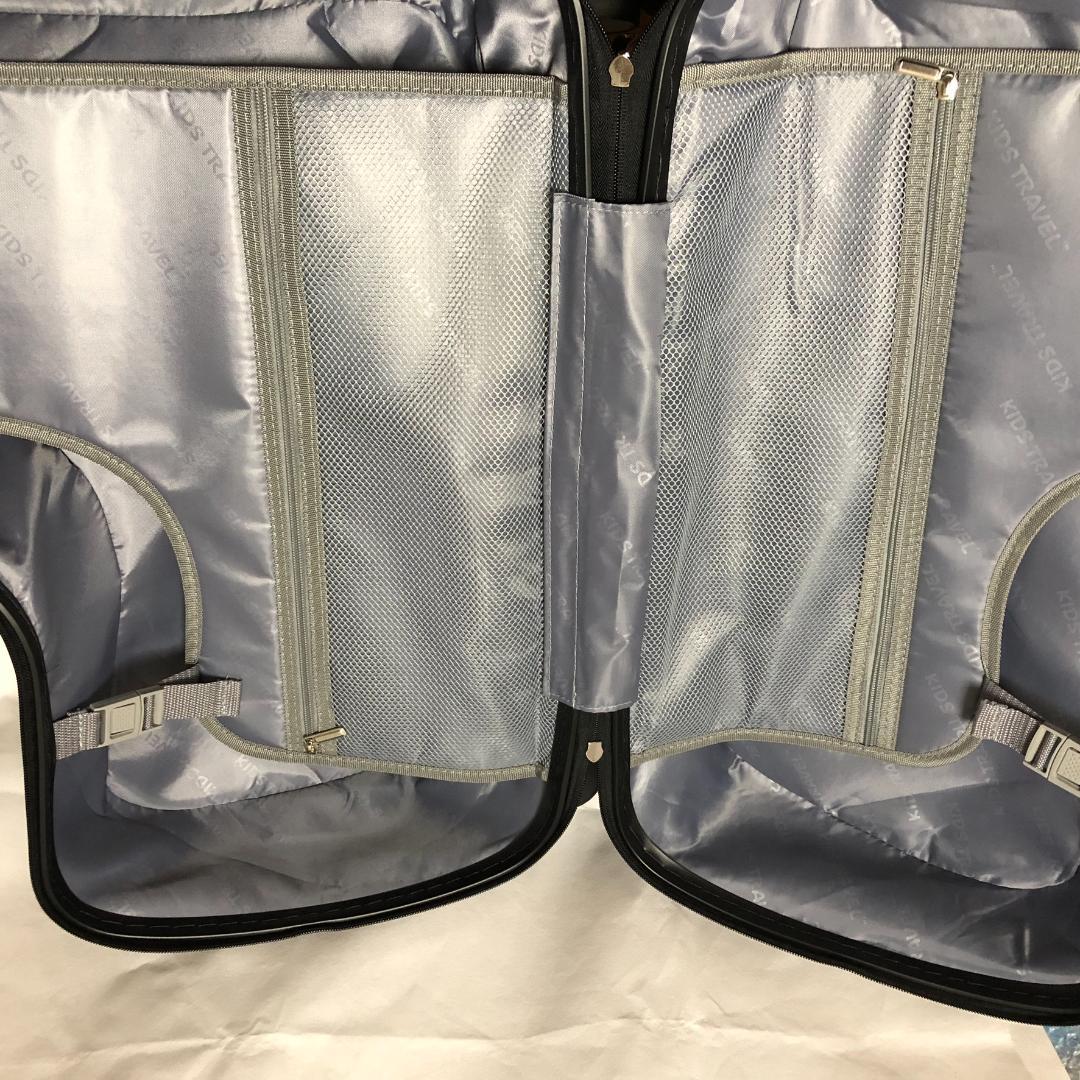 【中古】子供が乗れるキャリーケース キッズトラベル Mサイズ ブラックZ6