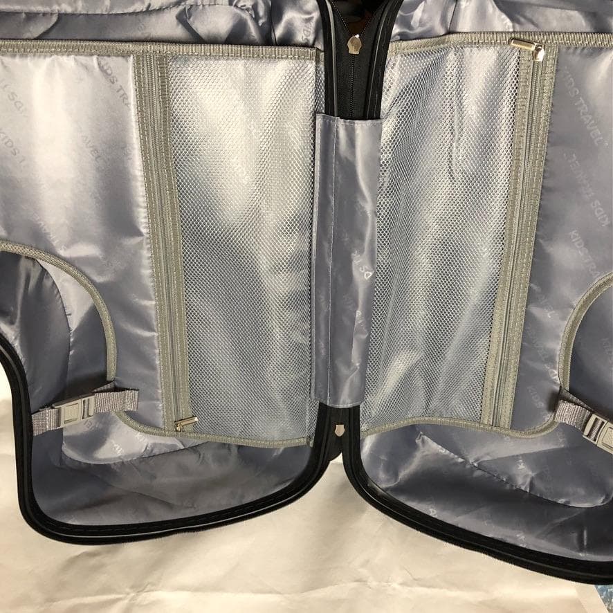 【中古】子供が乗れるキャリーケース キッズトラベル Mサイズ ブラックZ6