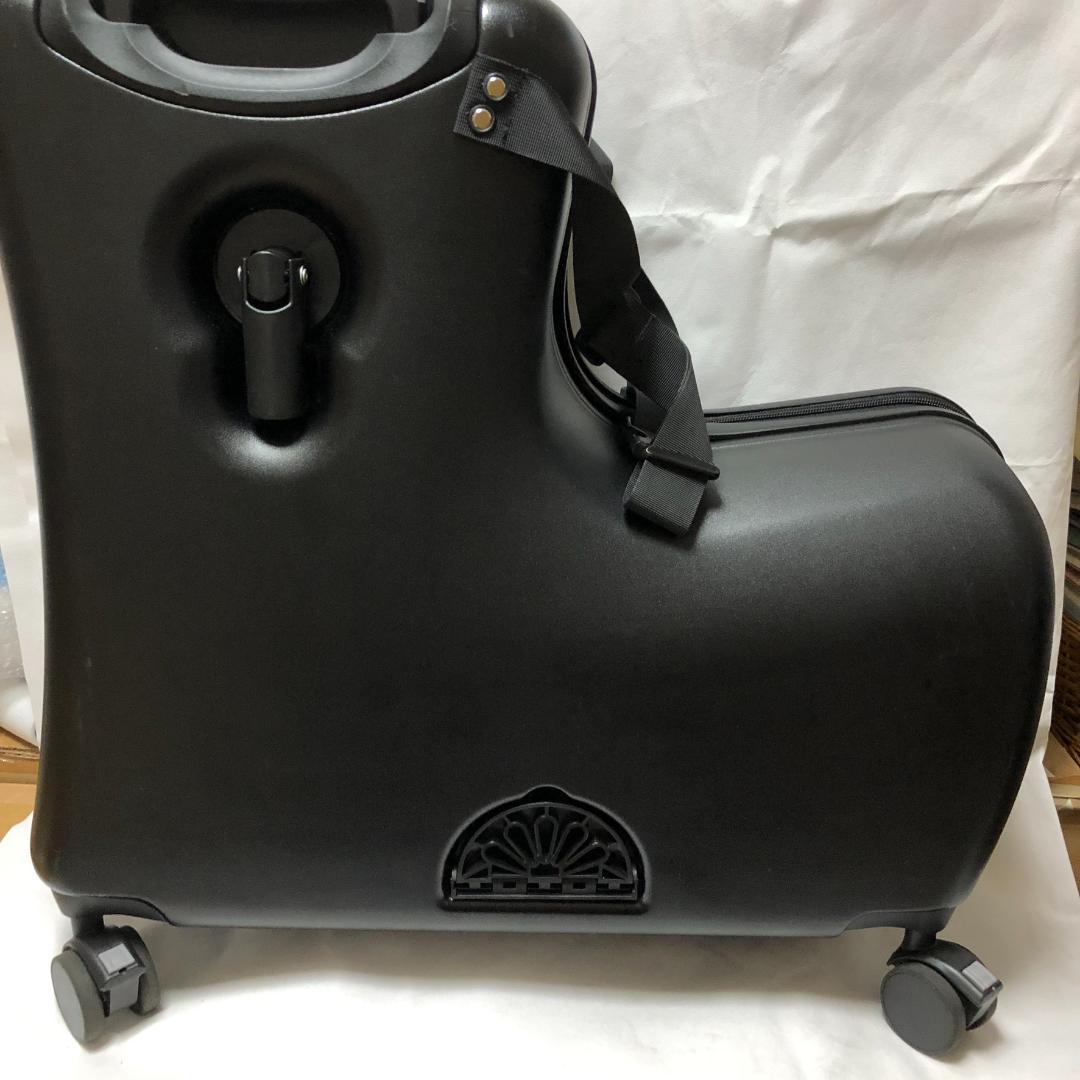 【中古】子供が乗れるキャリーケース キッズトラベル Mサイズ ブラックZ6