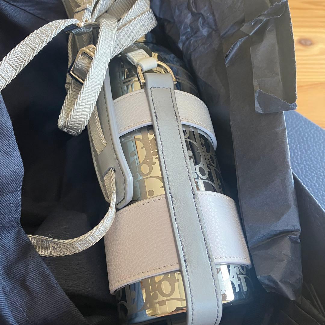 【新品】ディオール　オム ストラップ付き オブリーク ステンレス ボトル