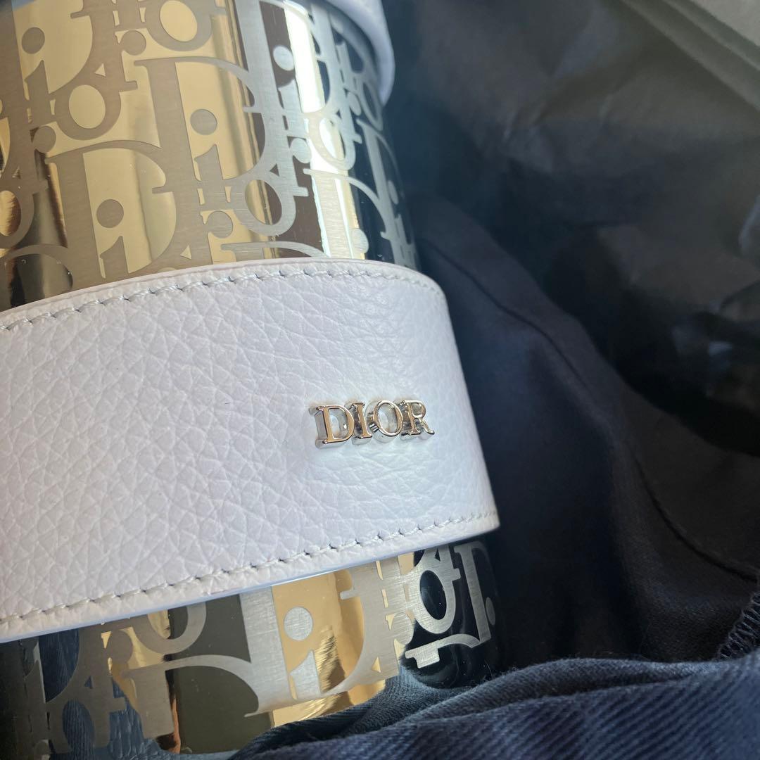 【新品】ディオール　オム ストラップ付き オブリーク ステンレス ボトル