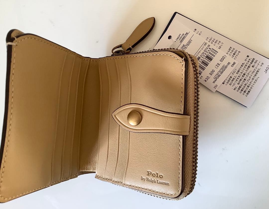 【新品未使用】ポロラルフローレン　ポロベア レザー　財布 小銭入れ付