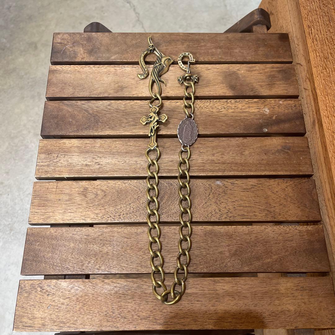 galcia ガルシア　真鍮　ブラス　ウォレットチェーン　シルバー925 スカル