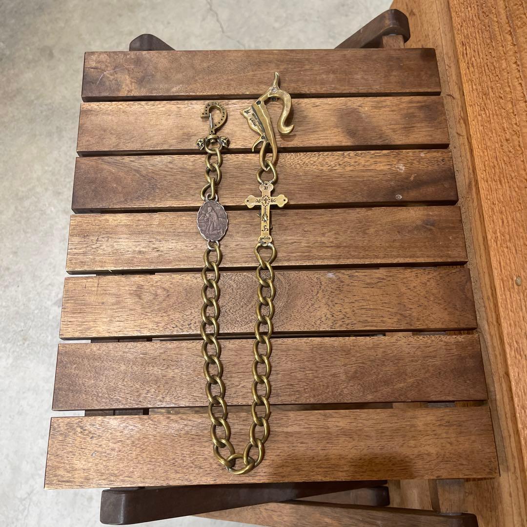 galcia ガルシア　真鍮　ブラス　ウォレットチェーン　シルバー925 スカル