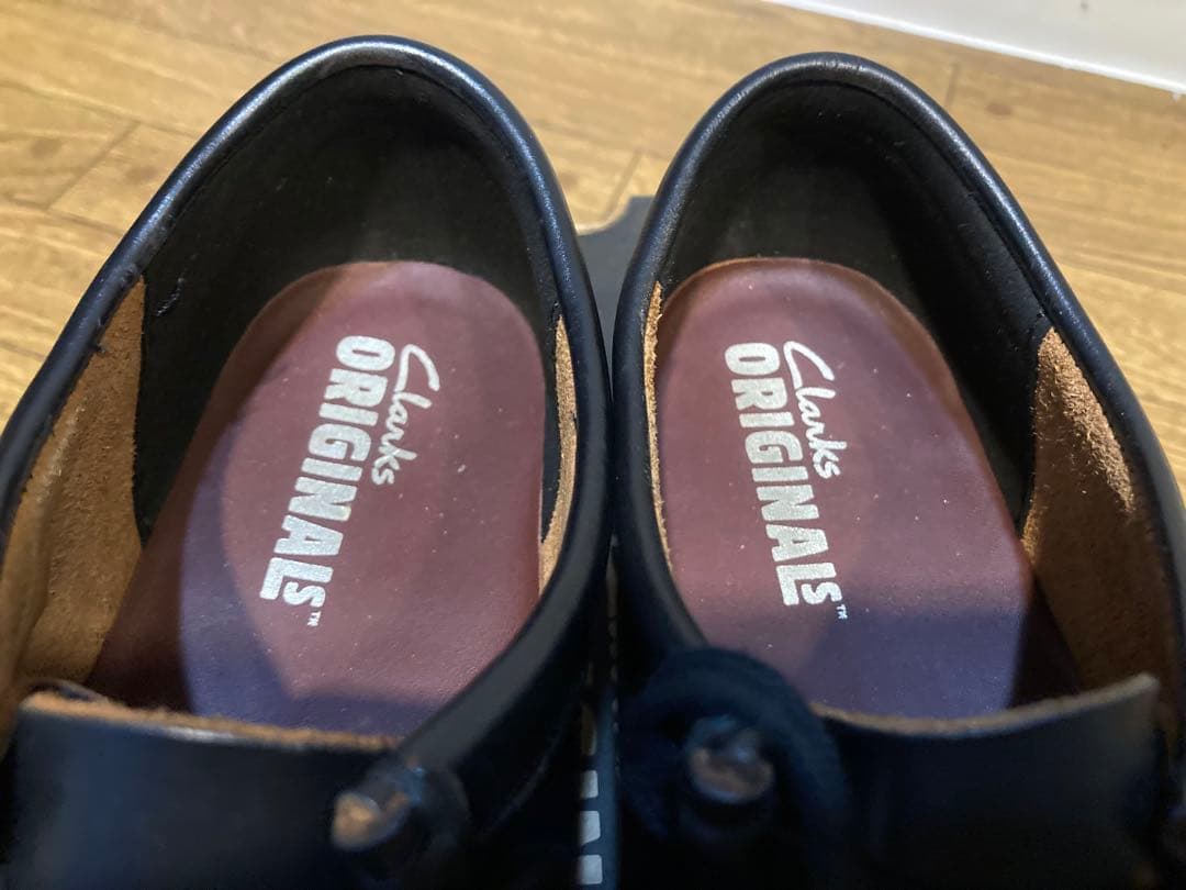 クラークスワラビー　BLACK Smooth Leathe