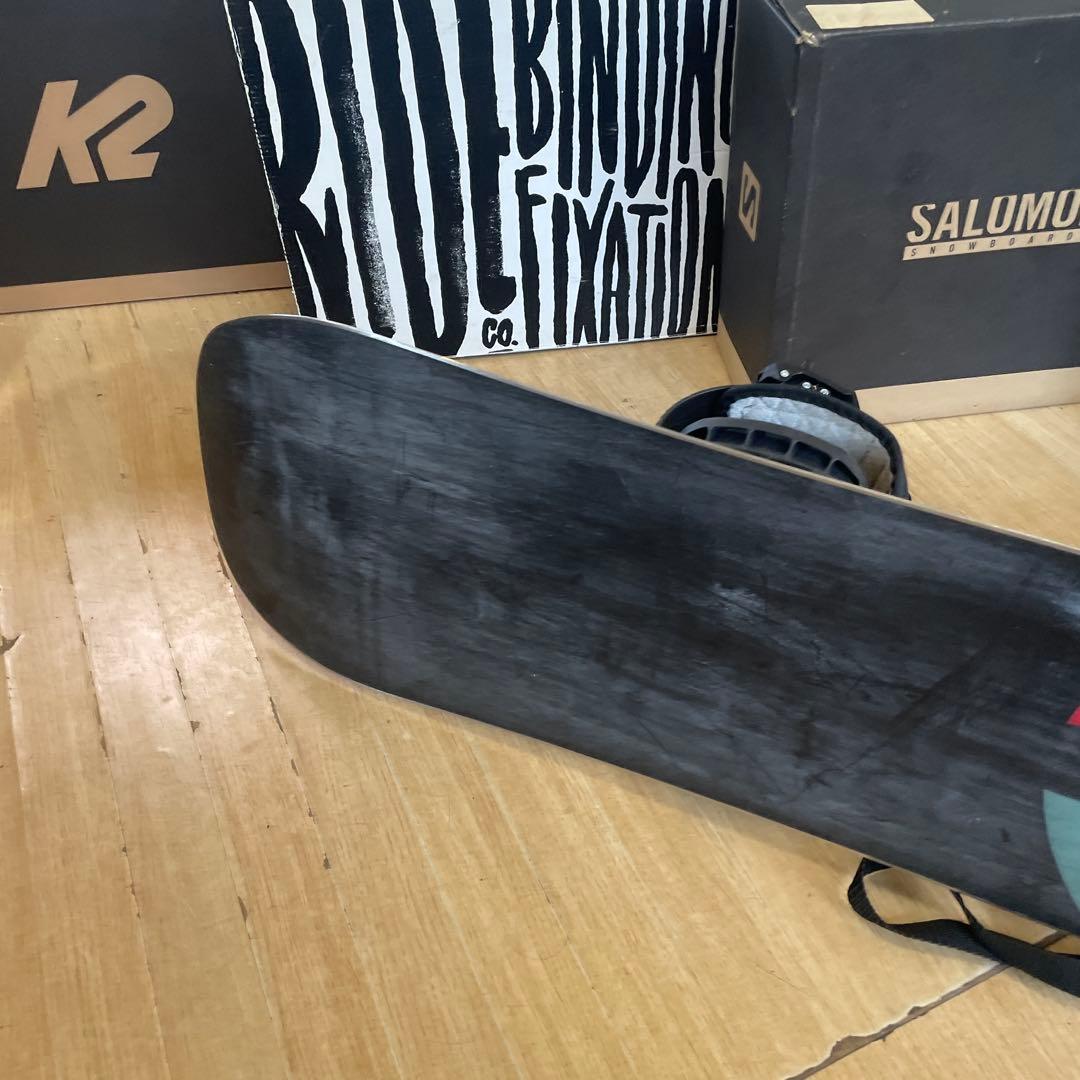 GRAY×SALOMON　キッズスノーボードセット　サロモンバイン付4点セット