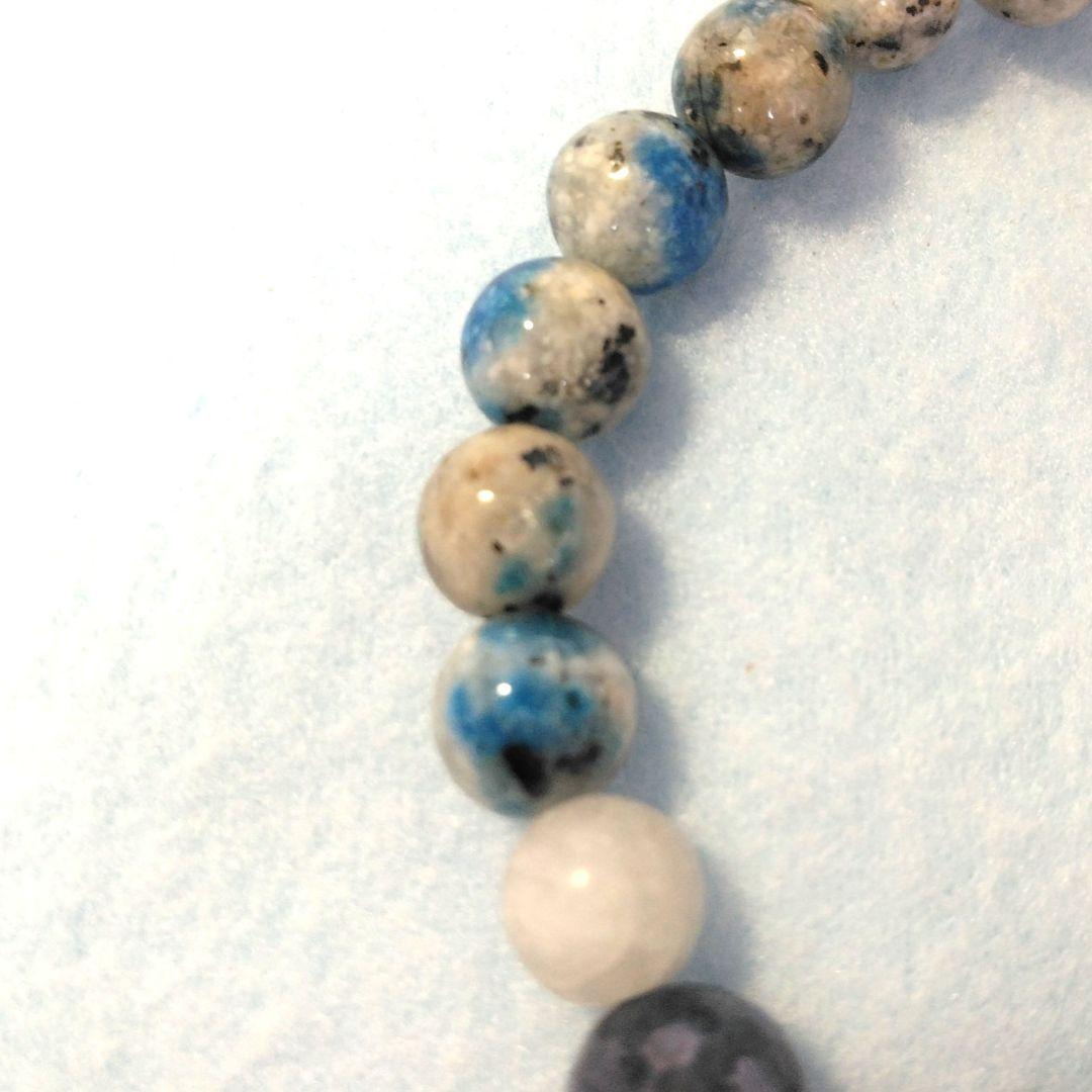 宇宙と繋がり霊性を高め幸運を得る✩.*カイヤナイト＆K2アズライト ブレス