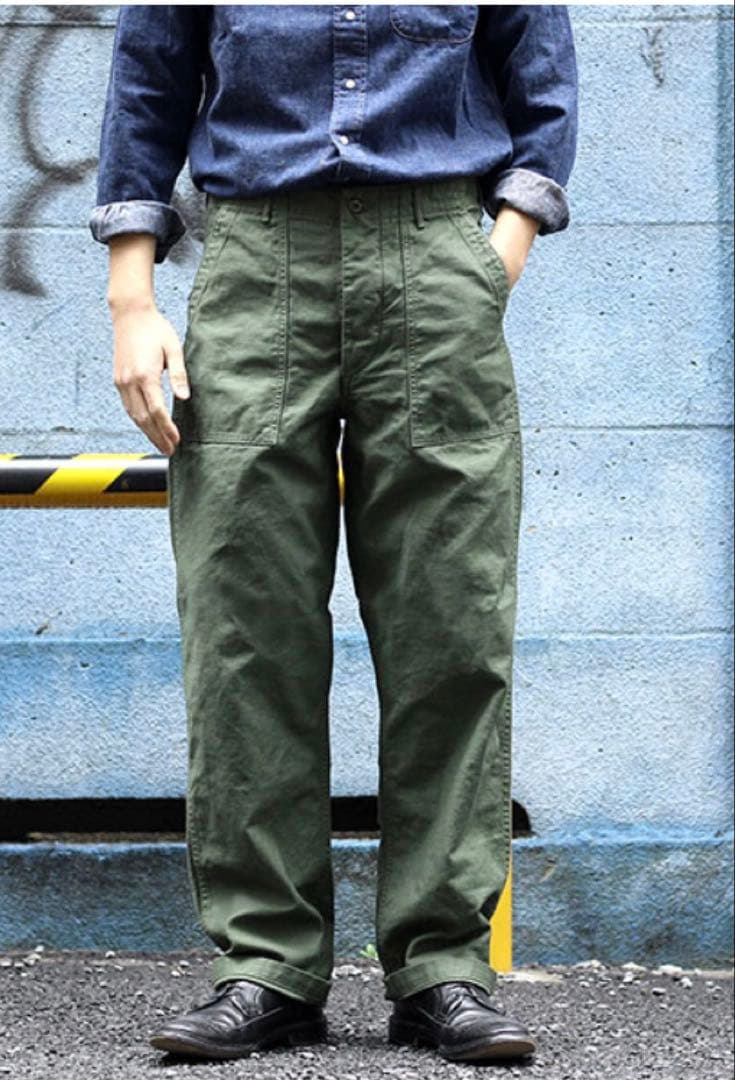 オアスロウ　USファティーグパンツL 3 オリーブ