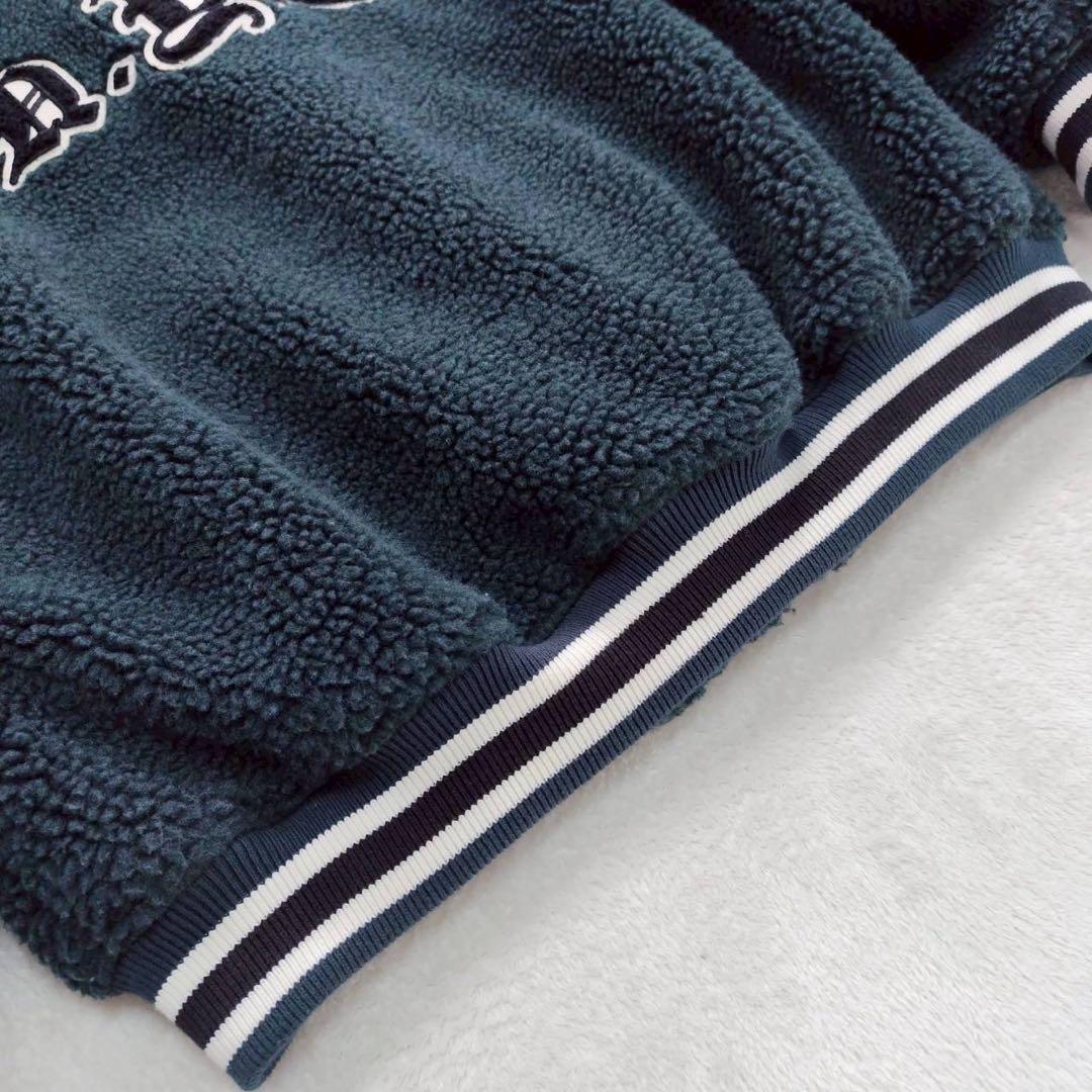 美品 schott ショット スタジャン ジャケット ボア グリーン系カラー