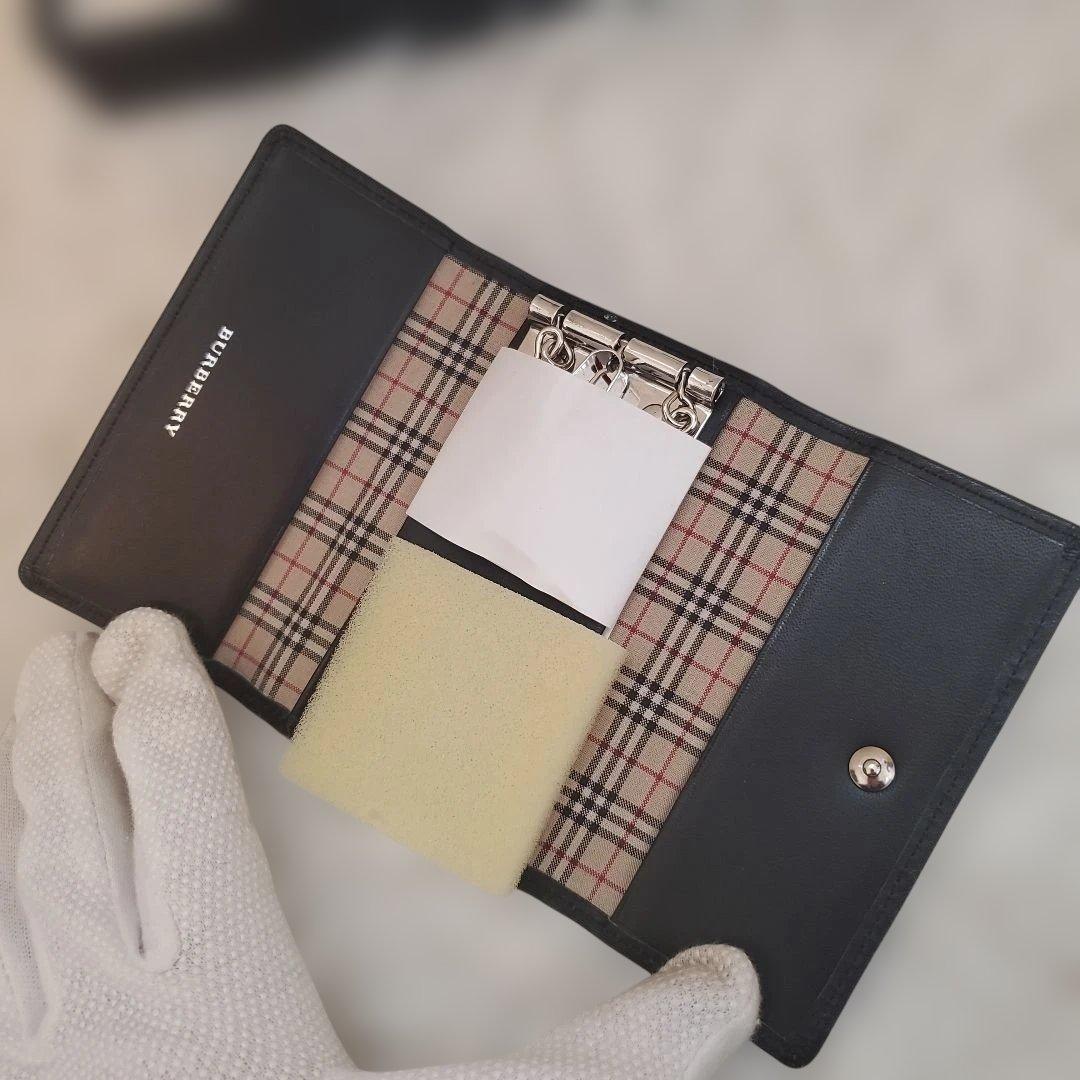 ⭐未使用⭐BURBERRY ノバチェック キーケース レザー ブラック