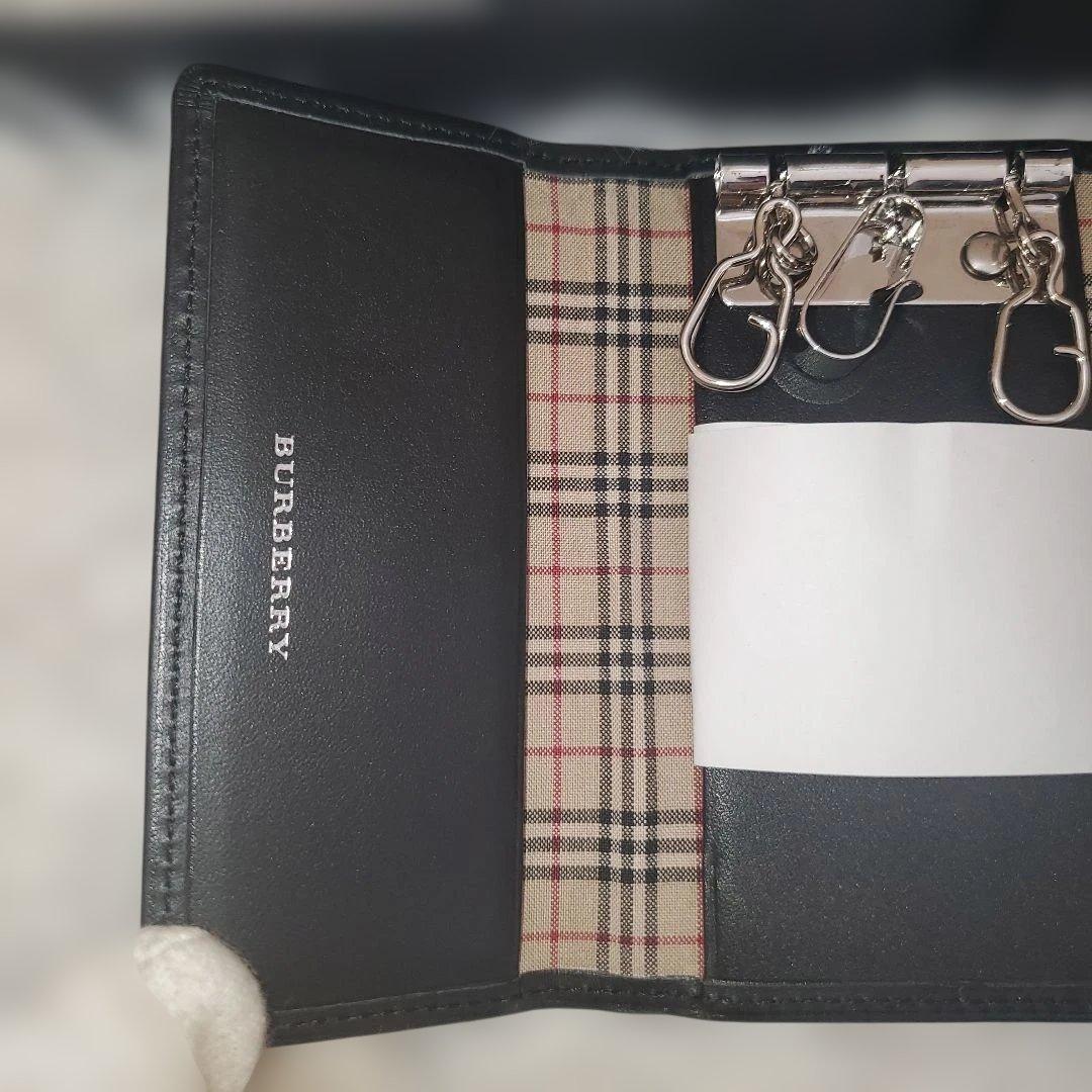 ⭐未使用⭐BURBERRY ノバチェック キーケース レザー ブラック
