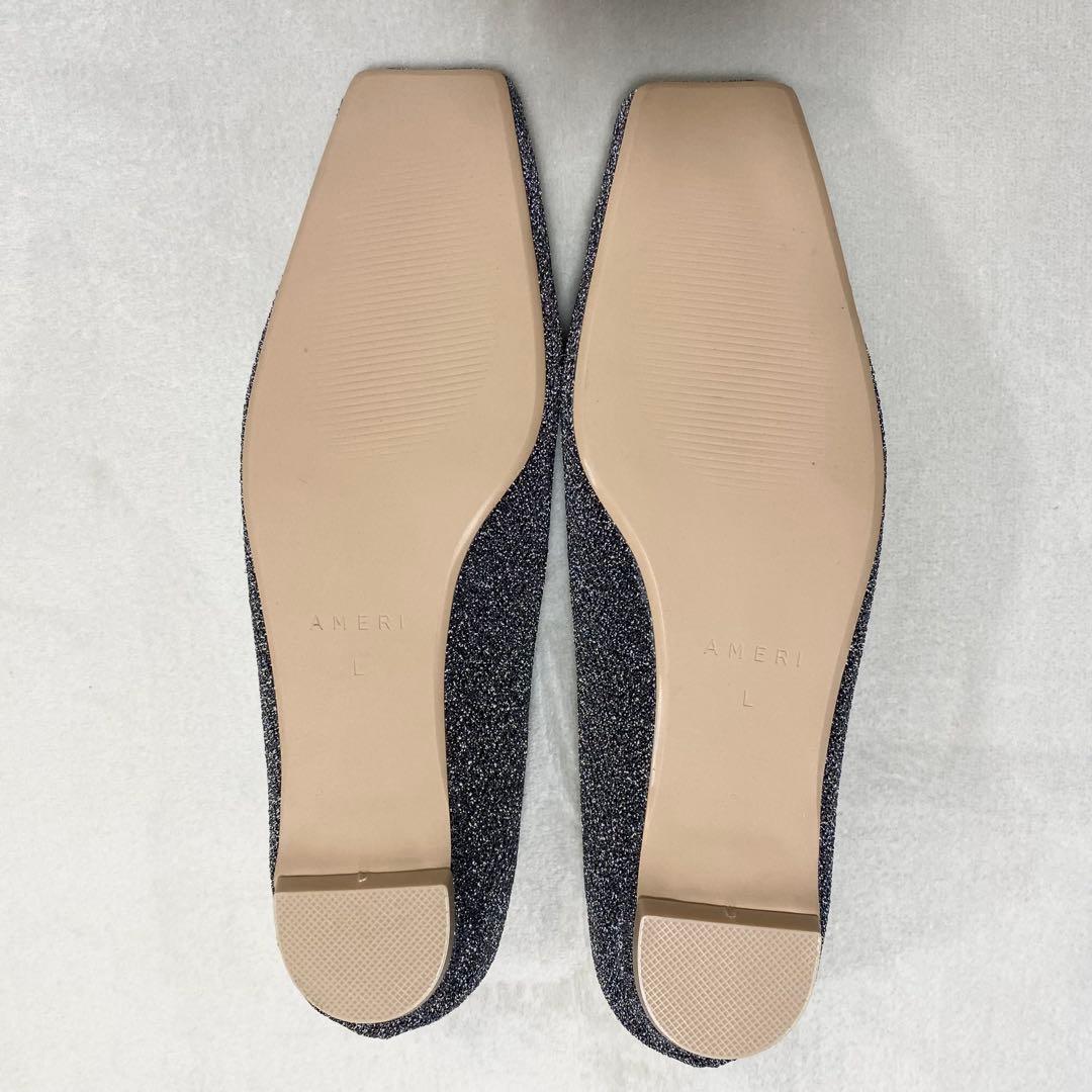 【未使用級】 AMERI アメリビンテージ フラットパンプス シューズ ラメ Ｌ