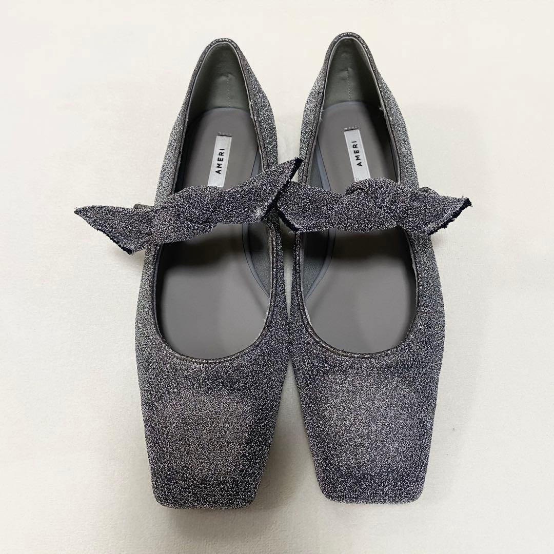 【未使用級】 AMERI アメリビンテージ フラットパンプス シューズ ラメ Ｌ
