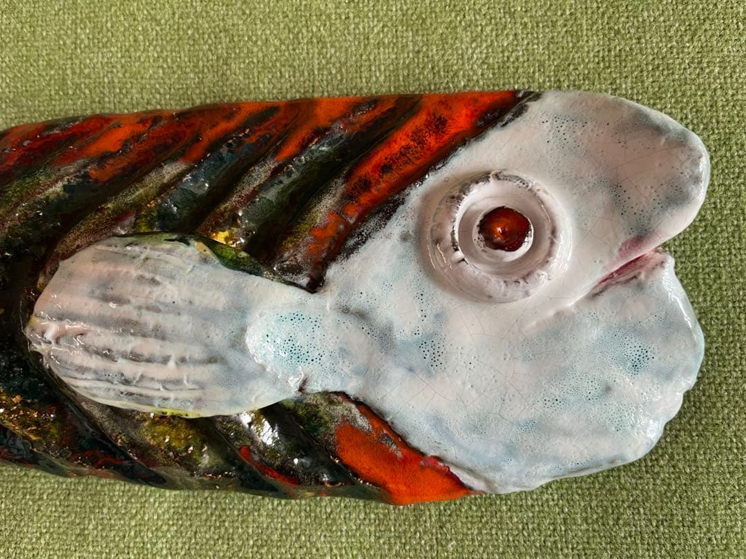 ヴィンテージ　SEYEI 陶器　魚の壁掛けオブジェ　森正　ミッドセンチュリー