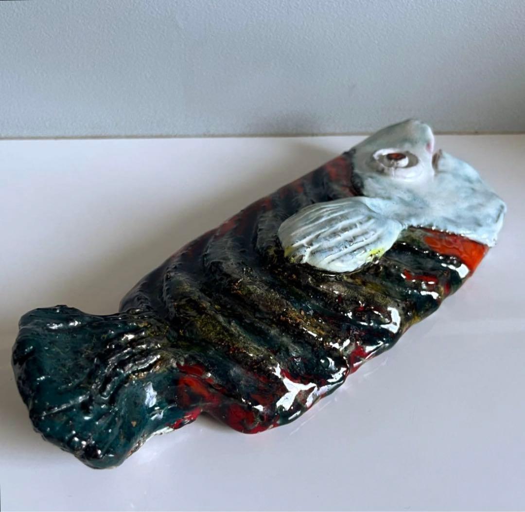 ヴィンテージ　SEYEI 陶器　魚の壁掛けオブジェ　森正　ミッドセンチュリー