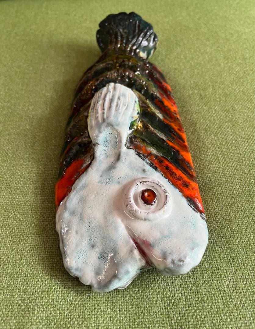 ヴィンテージ　SEYEI 陶器　魚の壁掛けオブジェ　森正　ミッドセンチュリー