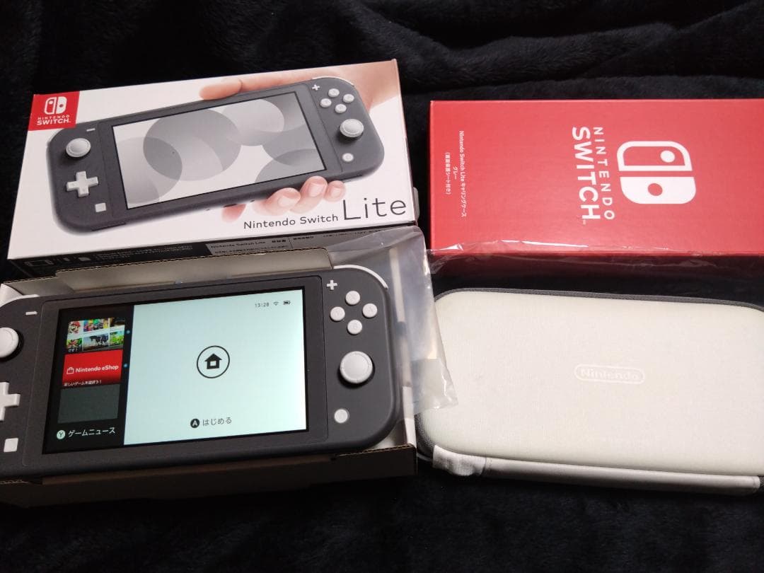 Nintendo Switch Lite グレー 本体一式 純正キャリングケース