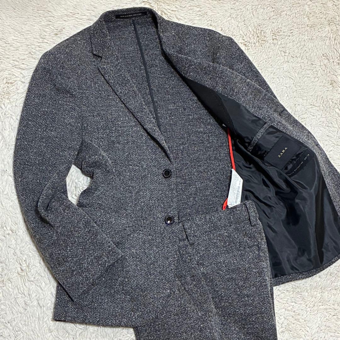 ZARA コレクションモデル ツイード ジャケット パンツ スーツ