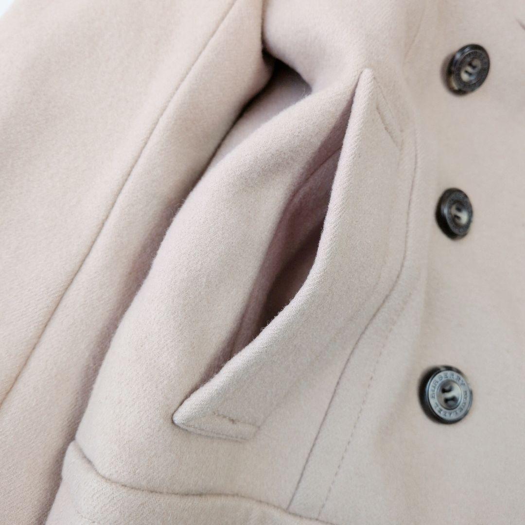 バーバリーブルーレーベル Pコート ウール100% ベージュ 38 M
