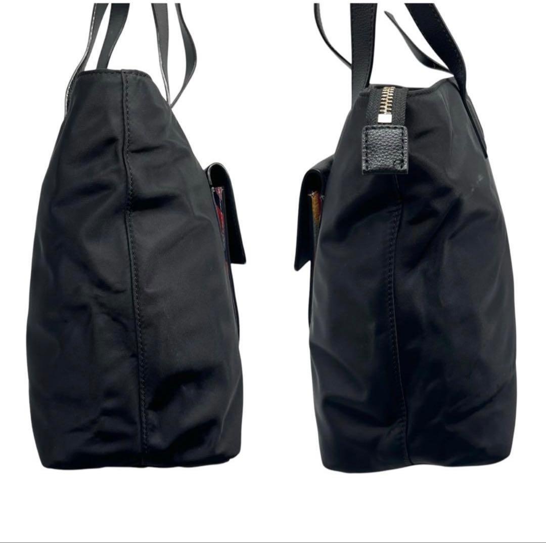 極美品 PaulSmith トートバッグ マルチストライプ A4 黒